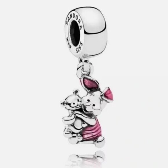 Pandora Disney Winnie the Pooh Piglet & Bear Dangle Charm - Picture 1 of 4